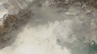 Así se ve la asfixiante contaminación en Pekín desde el espacio